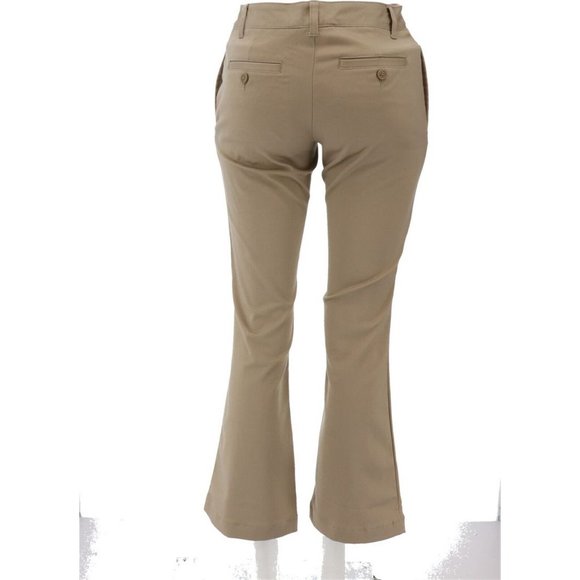 NWT LANDS' END PLAIN FRONT BOOT CUT STAIN RESISTANT CHINO PANTS KHAKI 1 & 13 - Picture 5 of 12